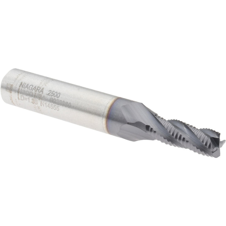 0.25" 4-Flute Cobalt Roughing End Mill, TiAlN - Seco 17007758