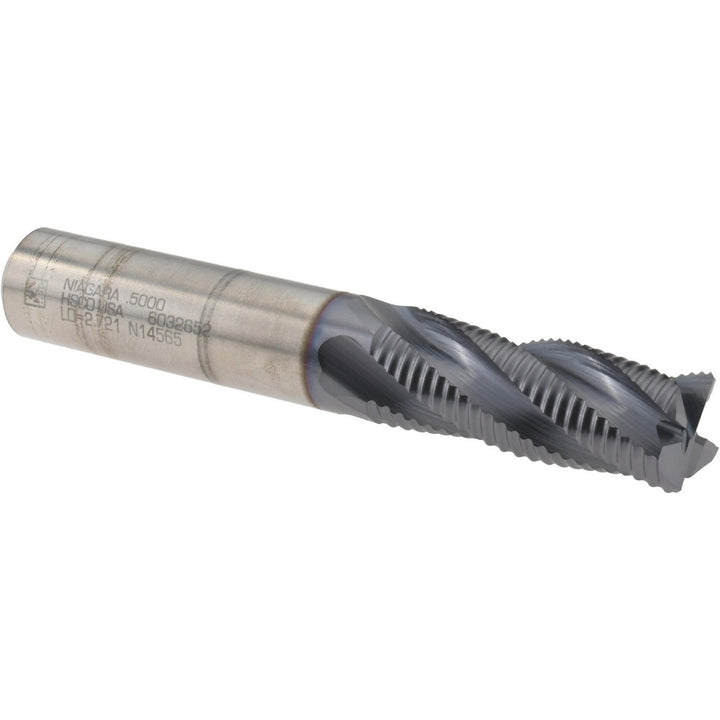 0.5" 4-Flute Cobalt Roughing End Mill, TiAlN - Seco 17007768