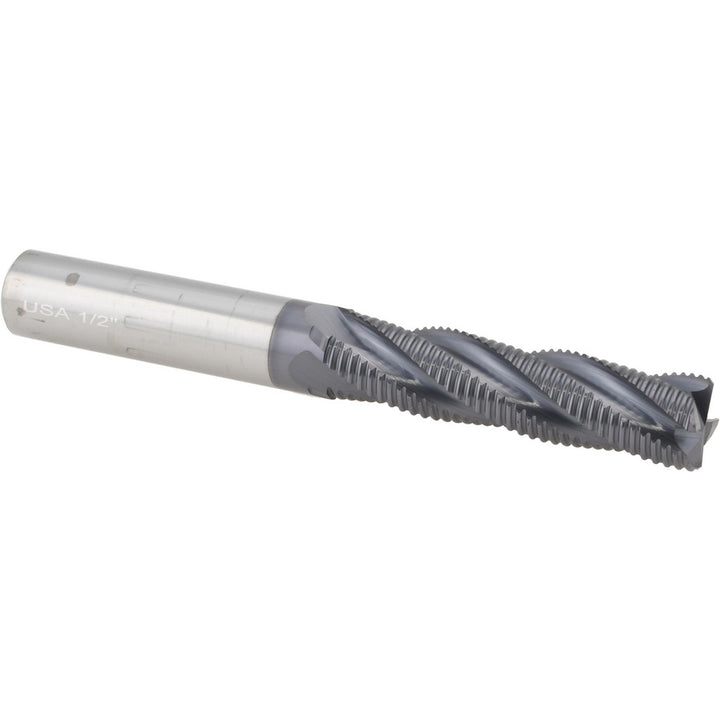 0.5" 4-Flute Solid Carbide Square End Mill, AlTiN - Titan USA TC29632