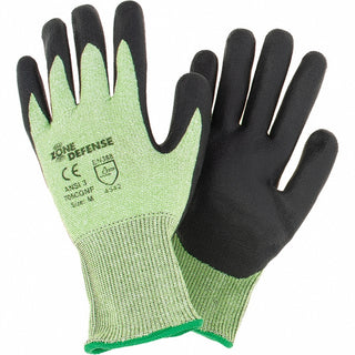 Medium High-Visibility Green PolyKor Cut-Resistant Gloves - PIP 705CGNF/M