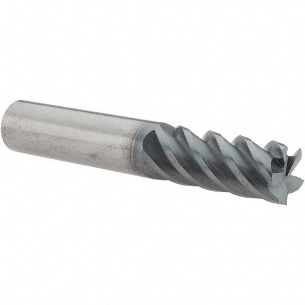 1/2" 5-Flute Solid Carbide Square End Mill, AlCrN - Supermill 5251936