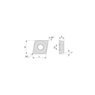 CCMT060204-PS Carbide Insert, Grade T9215, TiCN - Tungaloy 6772424