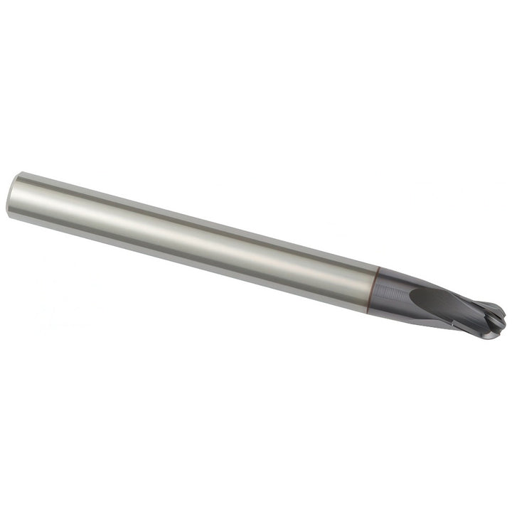 1/4" 4-Flute Solid Carbide Ball End Mill, AlTiN - Widia 3058580