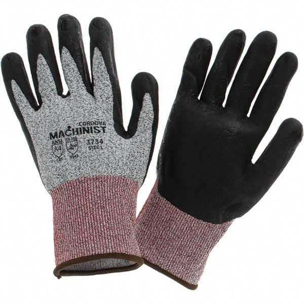 Large Salt & Pepper Glass Fiber; HPPE Cut-Resistant Gloves - Cordova 3734L