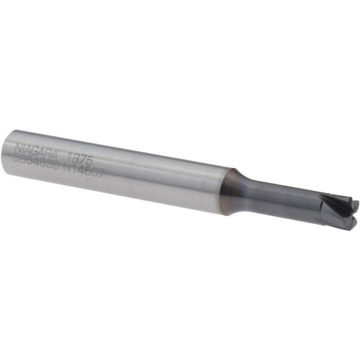 3/16" 4-Flute Solid Carbide High-Feed End Mill, AlTiN - Seco 03043594