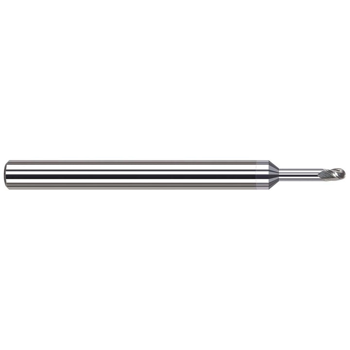 1/4" 3-Flute Solid Carbide Ball End Mill, TiB2 - Harvey Tool 947116-C8