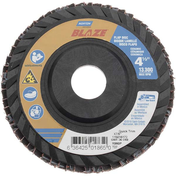 4-1/2" 36-Grit Ceramic Alumina Disc - Norton 63642501865
