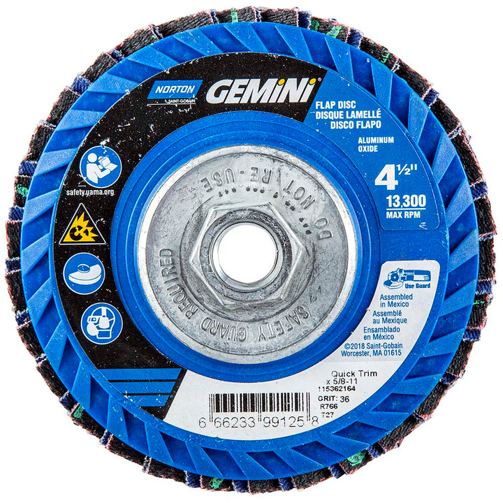 4-1/2" 36-Grit Aluminum Oxide Disc - Norton 66623399125
