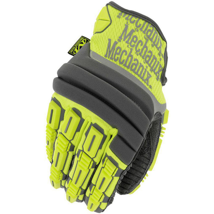 Large Lemon Yellow Thermo Plastic Rubber Impact Gloves - Mechanix Wear SP2-91-010