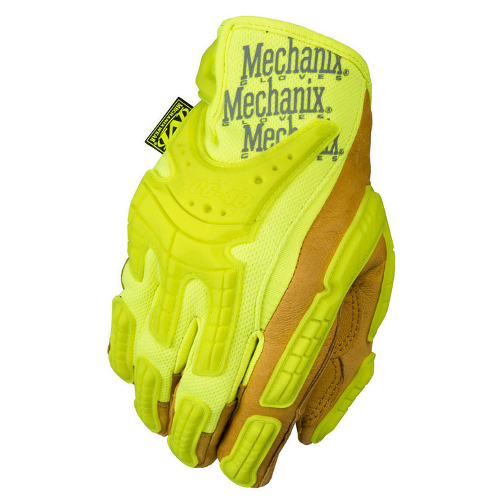 2X-Large Lemon Yellow Leather Impact Gloves - Mechanix Wear CG40-91-012