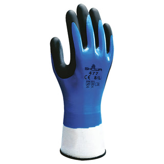 2X-Large Black; Blue General Purpose Gloves - SHOWA 477XXL-10