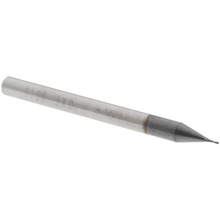 0.0150" 2-Flute Solid Carbide Square End Mill, AlTiN - Accupro 14796890