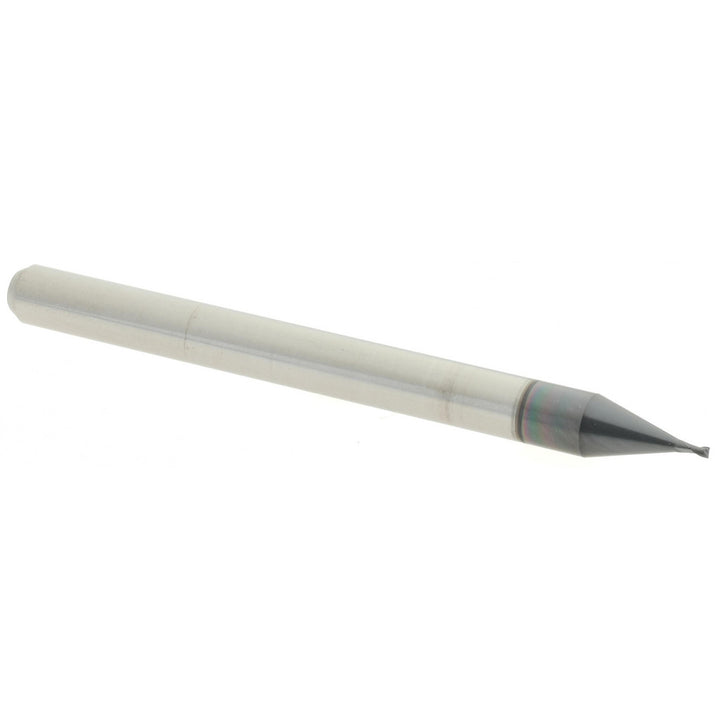 0.0220" 2-Flute Solid Carbide Square End Mill, AlTiN - Accupro 14797094