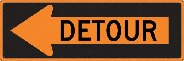 Left Detour Inside Sign - AccuformNMC TM194K