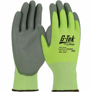 Medium High-Visibility Yellow PolyKor Cut-Resistant Gloves - PIP 16-645LG/M