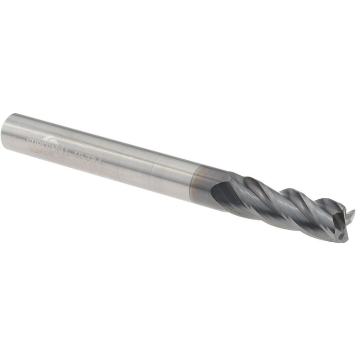 1/4" 4-Flute Solid Carbide Corner Radius End Mill, AlCrN - Supermill 5253303