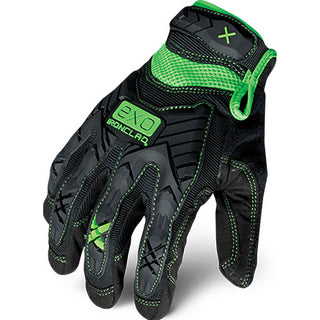 Small Black; Green Cut-Resistant Gloves - ironCLAD EXO2-MIG-02-S