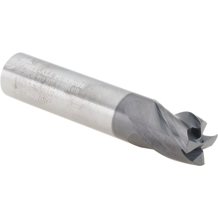 1/2" 4-Flute Solid Carbide Corner Radius End Mill, AlTiN - Supermill 5251430