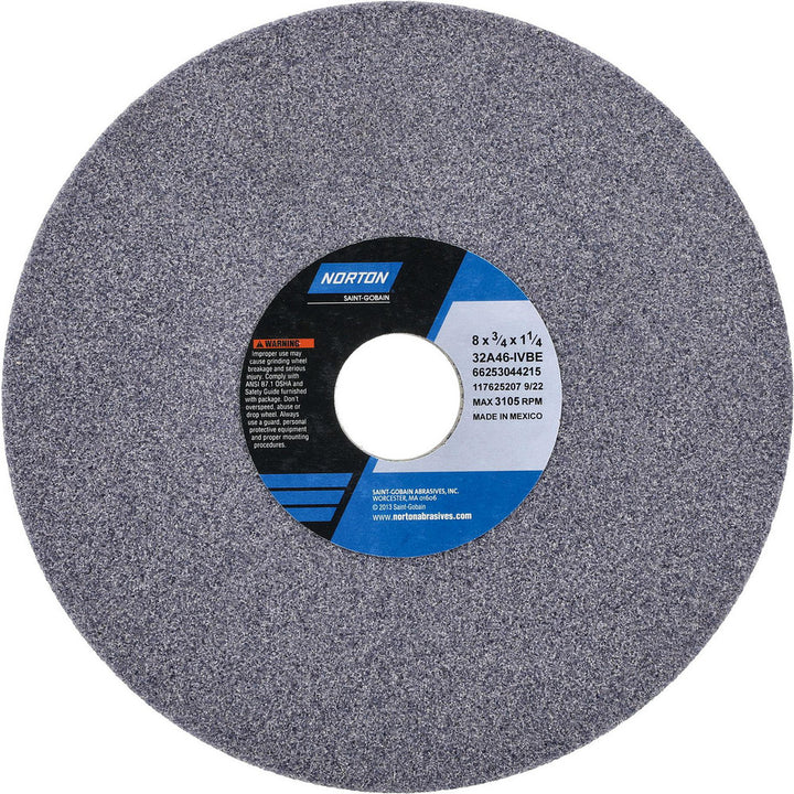 8 x 3/4" 46-Grit Aluminum Oxide Grinding & Cutoff Wheel - Norton 66253044215