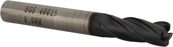 0.3150" 4-Flute Solid Carbide Corner Radius End Mill, AlTiN - SGS 40019