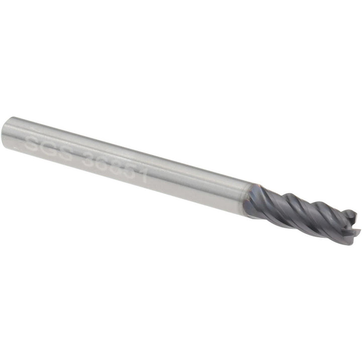 1/8" 4-Flute Solid Carbide Corner Radius End Mill, TX - SGS 36851