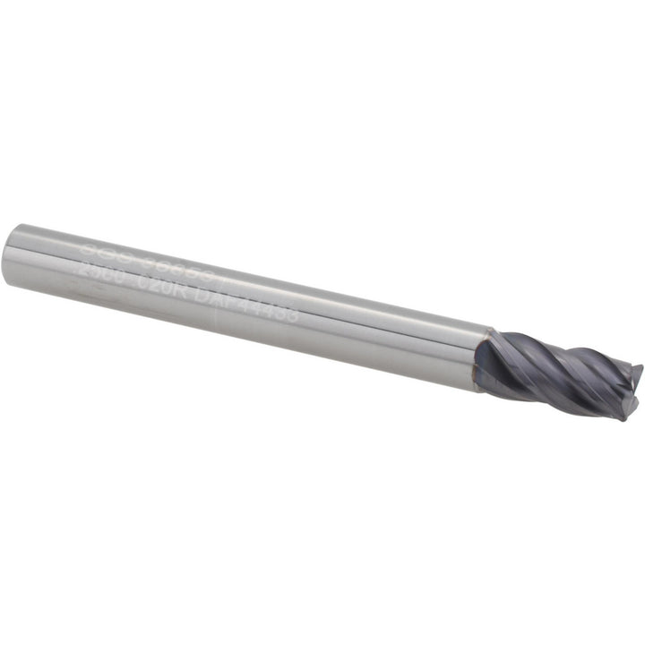 1/4" 4-Flute Solid Carbide Corner Radius End Mill, TX - SGS 36853