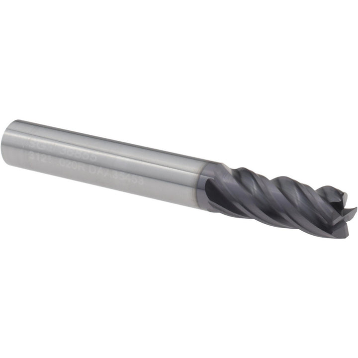 5/16" 4-Flute Solid Carbide Corner Radius End Mill, TX - SGS 36855