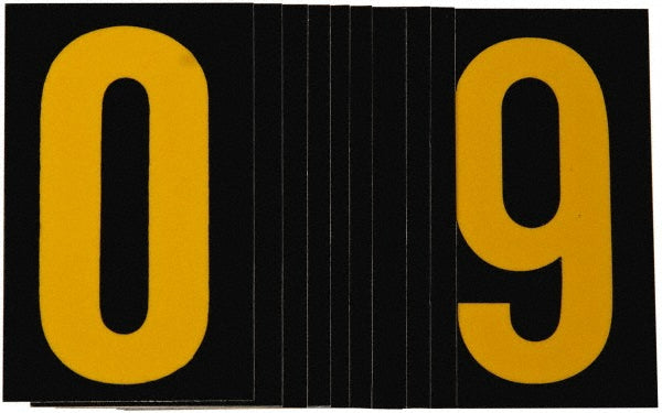 0 to 9 Label - STRANCO RUM5PK-200-0-9