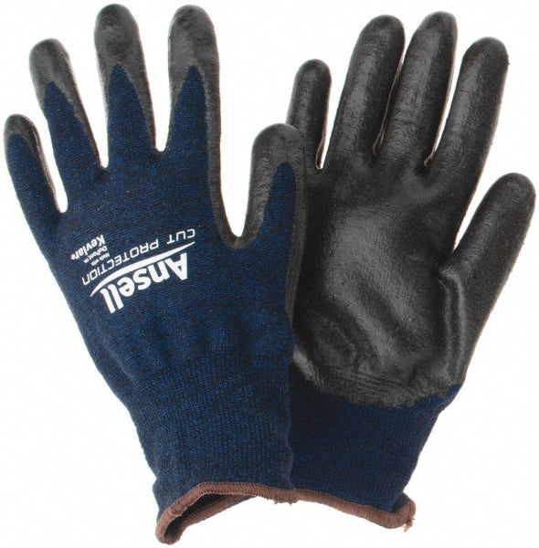 Large Blue; Black Kevlar Cut-Resistant Gloves - Ansell 297995