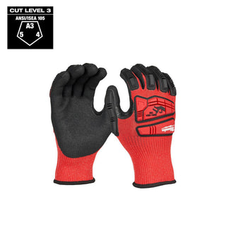 2X-Large Black; Red High Performance Polyethylene Impact-Resistant; Cut-Resistant Gloves - Milwaukee Tool 48-73-8134