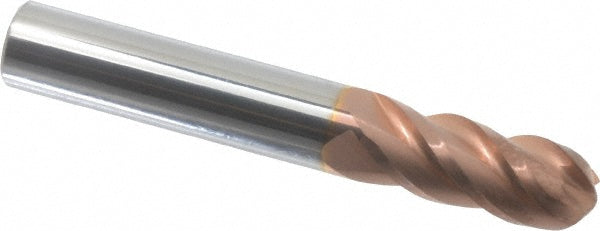 3/8" 4-Flute Solid Carbide Ball End Mill, TiCN - ProMax 116-02412