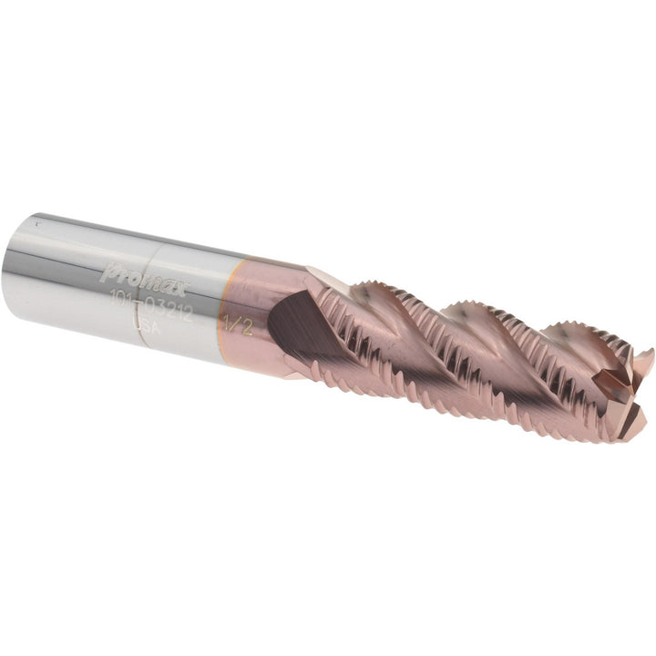 0.5" 4-Flute Solid Carbide Roughing End Mill, TiCN - ProMax 101-03212