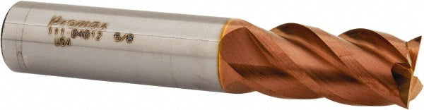 5/8" 4-Flute Solid Carbide Square End Mill, TiCN - ProMax 111-04012