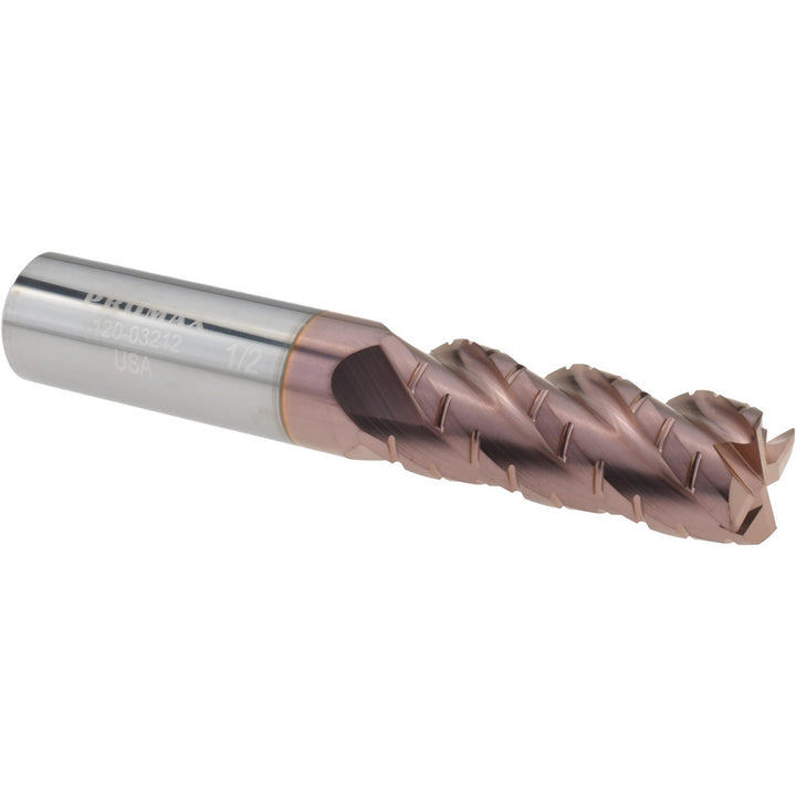 0.5000" 4-Flute Solid Carbide Corner Radius End Mill, TiCN - ProMax 120-03212