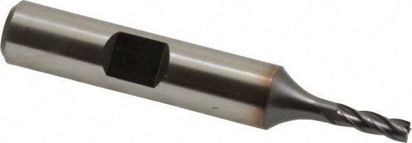 1/8" 4-Flute Cobalt Square End Mill, TiCN - Hertel E7039008