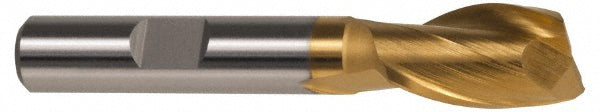 3/4" 2-Flute High Speed Steel Square End Mill, TiN - Hertel GH99914142