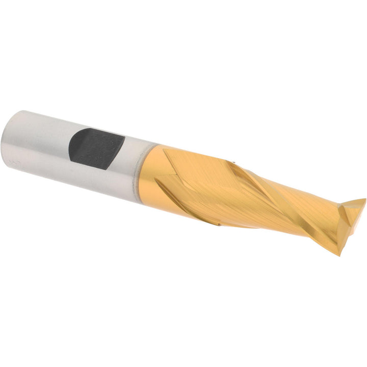 1/2" 2-Flute Cobalt Square End Mill, TiN - Hertel E4030032