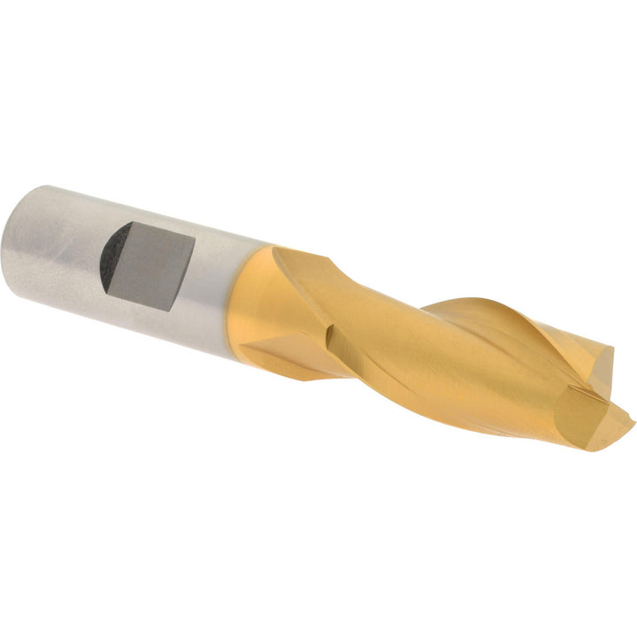 5/8" 2-Flute Cobalt Square End Mill, TiN - Hertel E4030040