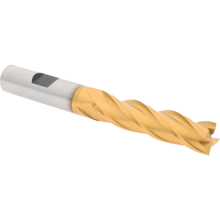 1/2" 4-Flute Cobalt Square End Mill, TiN - Hertel E4040032