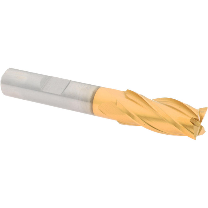 7/16" 4-Flute Cobalt Square End Mill, TiN - Hertel E4039903