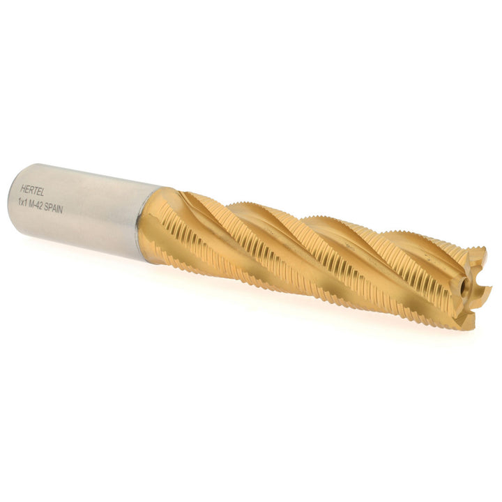 1.0000" 5-Flute Cobalt Single End Mill, TiN - Hertel 41115072