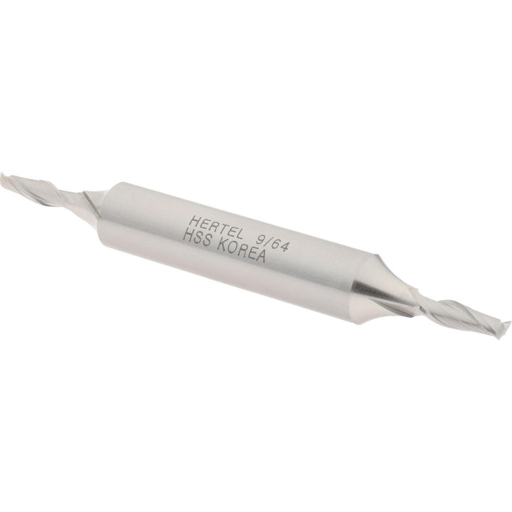 9/64" 2-Flute High Speed Steel Square End Mill - Hertel E1050009