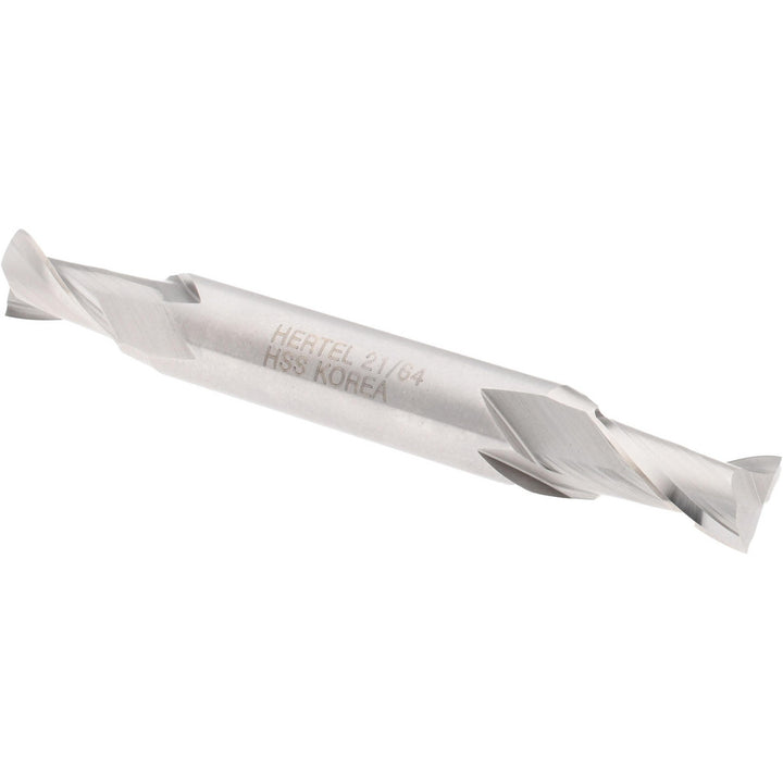 21/64" 2-Flute High Speed Steel Square End Mill - Hertel E1050021