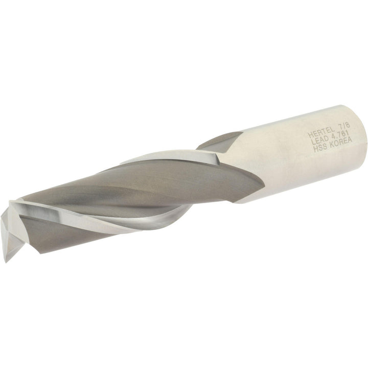 7/8" 2-Flute High Speed Steel Square End Mill - Hertel E1080056
