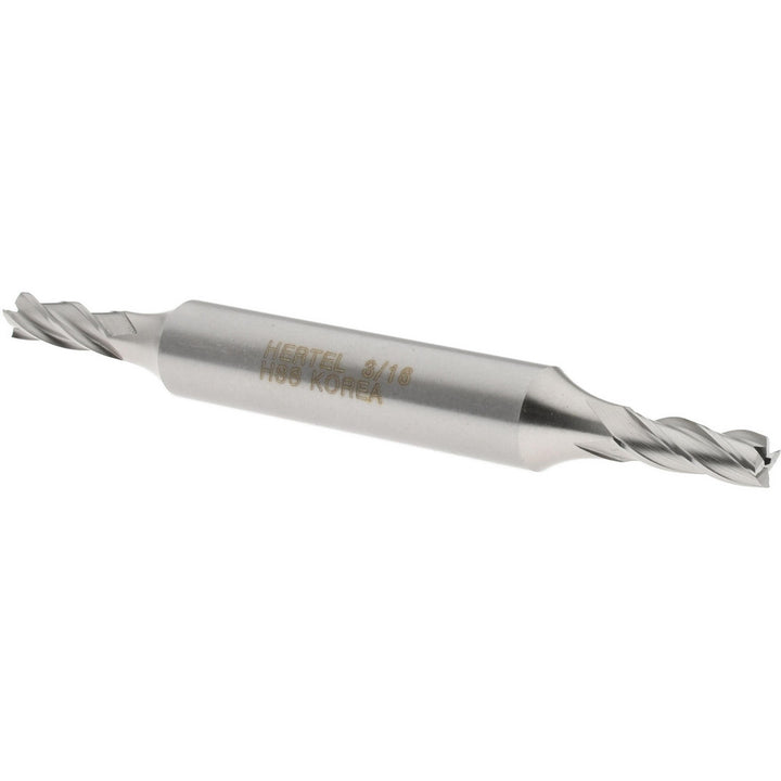 3/16" 4-Flute High Speed Steel Square End Mill - Hertel E1051012