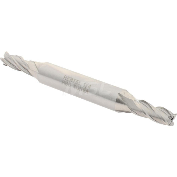 1/4" 4-Flute High Speed Steel Square End Mill - Hertel E1051016