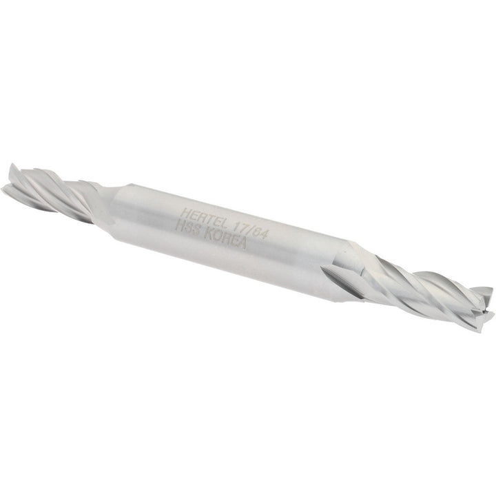 17/64" 4-Flute High Speed Steel Square End Mill - Hertel E1051017