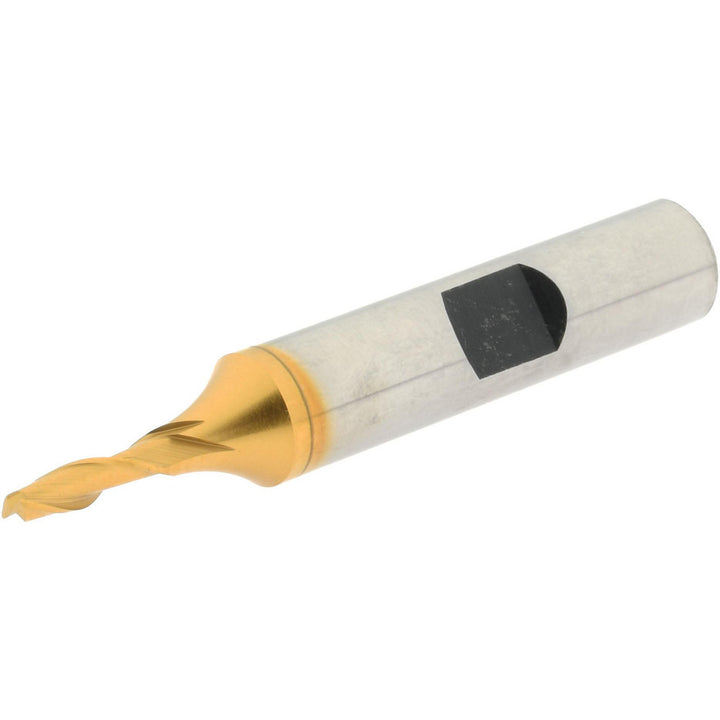 1/8" 2-Flute High Speed Steel Square End Mill, TiN - Hertel E8030008