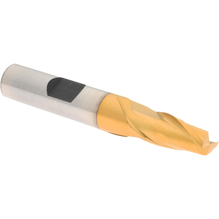 5/16" 2-Flute High Speed Steel Square End Mill, TiN - Hertel E8030020