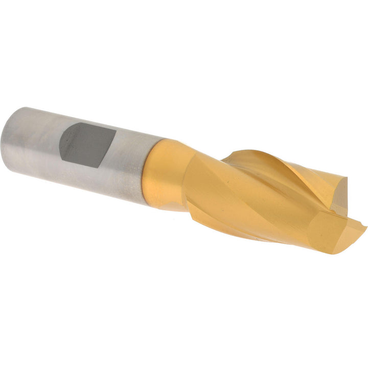 3/4" 2-Flute High Speed Steel Square End Mill, TiN - Hertel E8030905